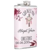 Baptized Christenname Datum Gott segne Sie Custom Flachmann (Rechts)