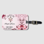 Baptized Christenname Datum Gott segne Sie Custom Gepäckanhänger (Vorderseite (Horizontal))