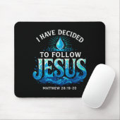 Baptized I Have Decided To Follow Jesus Baptism Mousepad (Mit Mouse)