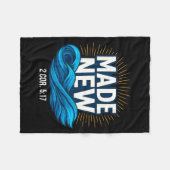 Baptized Made New Baptism Fleecedecke (Vorderseite (Horizontal))