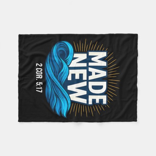 Baptized Made New Baptism  Fleecedecke (Vorderseite (Horizontal))