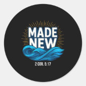 Baptized Made New Baptism  Runder Aufkleber (Vorderseite)