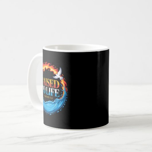 Baptized Raised To Life Romans 6-4 Christian Bapti Kaffeetasse (Vorderseite Links)