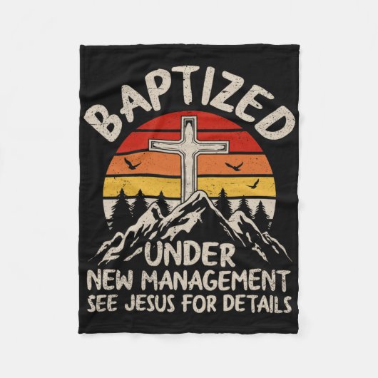 Baptized Under New Management See Jesus Baptism Ch Fleecedecke (Vorderseite)