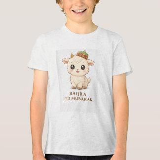Baqra Eid Mubarak Ziegen T-Shirt Design Tri-Blend Shirt
