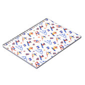 Baqueira Beret Spanien Ski-Snowboard-Muster Notizblock (Linke Seite)