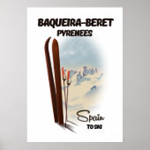 Baqueira-Beret Spanien Skiposter. Poster (Vorne)