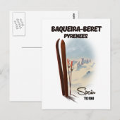 Baqueira-Beret Spanien Skiposter. Postkarte (Vorne/Hinten)