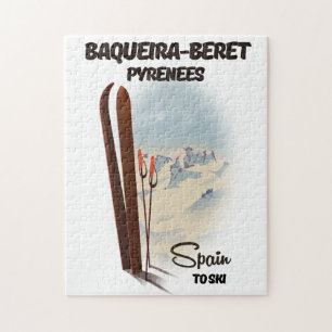 Baqueira-Beret Spanien Skiposter. Puzzle