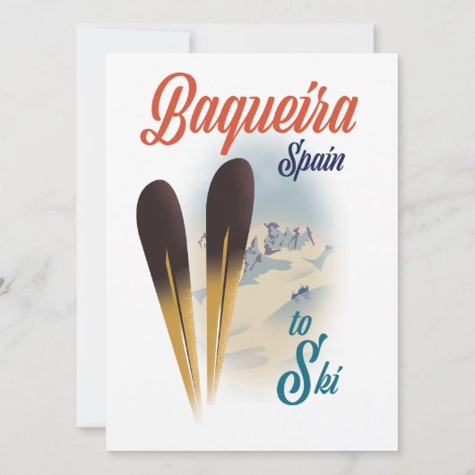 Baqueira Spanien Reiseplakat (Rückseite)
