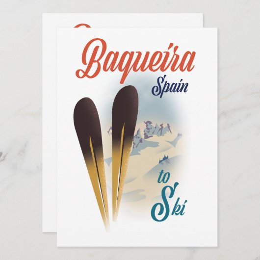 Baqueira Spanien Reiseplakat (Vorne/Hinten)