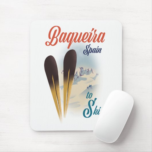 Baqueira Spanien Reiseplakat Mousepad (Mit Mouse)