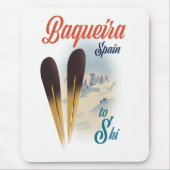 Baqueira Spanien Reiseplakat Mousepad (Vorne)