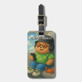 Bär 02 Kinder Gepäckanhänger (Vorderseite vertikal)