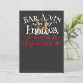 Bar à Vin Bar Enoteca Einladung (Stehend Vorderseite)