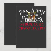 Bar à Vin Bar Enoteca Einladung (Vorne/Hinten)