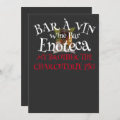 Bar à Vin Bar Enoteca Einladung (Vorne/Hinten)