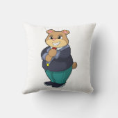 Bär als Bär mit Anzug Kissen (Rückseite)