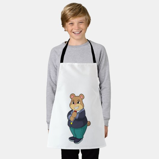 Bär als Bär mit Anzug Schürze (Getragen)