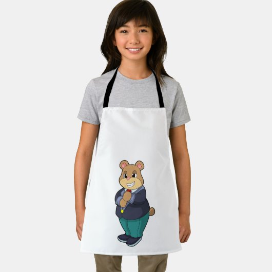 Bär als Bär mit Anzug Schürze (Insitu)