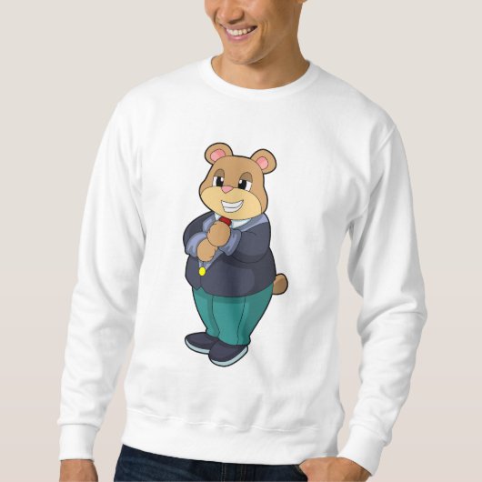 Bär als Bär mit Anzug Sweatshirt (Vorderseite)