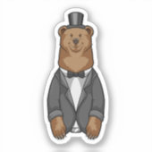Bär als Bär mit Jacket Aufkleber (Vorderseite)