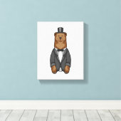 Bär als Bär mit Jacket Leinwanddruck (Insitu (Holzboden))