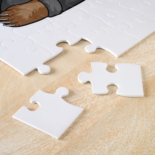 Bär als Bär mit Jacket Puzzle (Seite)