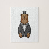 Bär als Bär mit Jacket Puzzle (Vertikal)