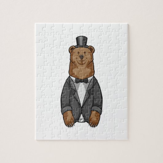 Bär als Bär mit Jacket Puzzle (Vertikal)