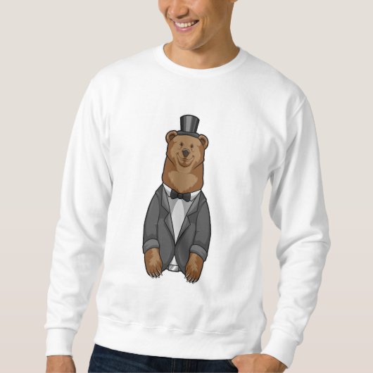 Bär als Bär mit Jacket Sweatshirt (Vorderseite)