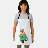 Bär als Biker mit Scooter.PNG Schürze (Insitu)