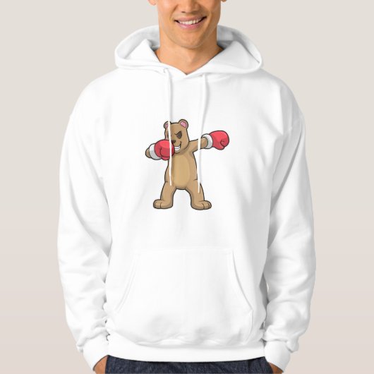 Bär als Boxer beim Boxing & Hip Hop Dance Dab Hoodie (Vorderseite)