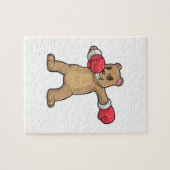 Bär als Boxer beim Boxing & Hip Hop Dance Dab Puzzle (Horizontal)