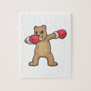 Bär als Boxer beim Boxing & Hip Hop Dance Dab Puzzle