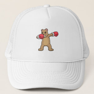 Bär als Boxer beim Boxing & Hip Hop Dance Dab Truckerkappe