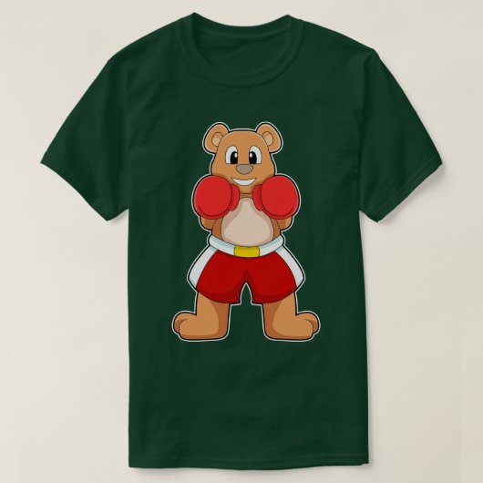 Bär als Boxer mit Boxhandschuhen 2 T-Shirt (Design vorne)