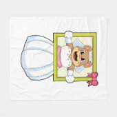Bär als Braut mit Hochzeitskleid & Bilderrahmen.p Fleecedecke (Vorderseite (Horizontal))