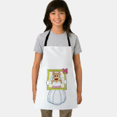 Bär als Braut mit Hochzeitskleid & Bilderrahmen.p Schürze (Insitu)