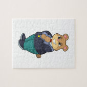 Bär als Bräutigam mit Anzug Puzzle (Horizontal)