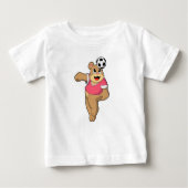 Bär als Fußballspieler mit Fußball.PNG Baby T-shirt (Vorderseite)