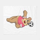 Bär als Fußballspieler mit Fußball.PNG Fleecedecke (Vorderseite (Horizontal))