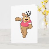 Bär als Fußballspieler mit Fußball.PNG Karte (Gelbe Blume)