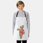 Bär als Fußballspieler mit Fußball.PNG Schürze (Getragen)
