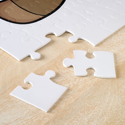 Bär als Fußballspieler mit Fußball Puzzle (Seite)