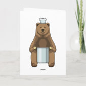 Bär als Koch mit Kochtopf Karte (Rückseite)