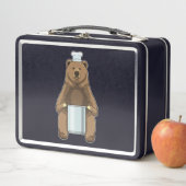 Bär als Koch mit Kochtopf Metall Brotdose (Beispiel)