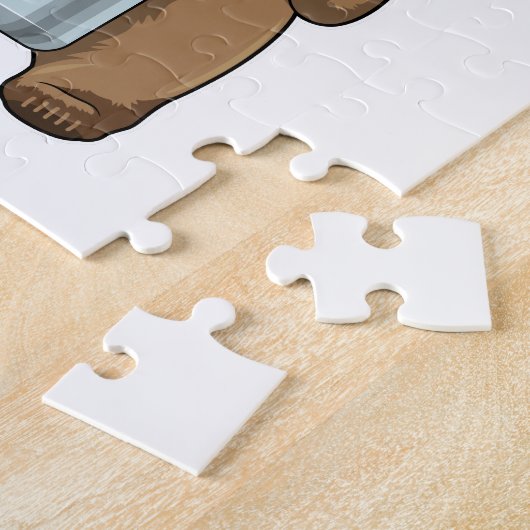 Bär als Koch mit Kochtopf Puzzle (Seite)