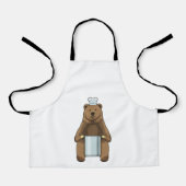 Bär als Koch mit Kochtopf Schürze (Vorderseite)