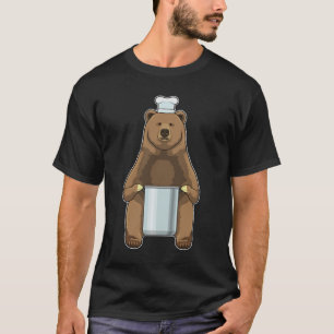 Bär als Koch mit Kochtopf T-Shirt